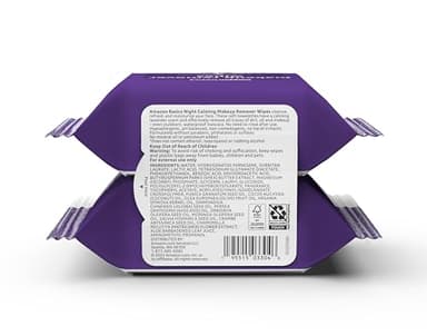 Amazon Basics Makeup Remover Wipes, Gentle Cleansing, Dermatologist Tested, Night Calming, Plant Based, Alcohol Free, Removes Waterproof Mascara, 25 Count Per Pack, Pack of 2 (Previously Solimo) - Image 2
