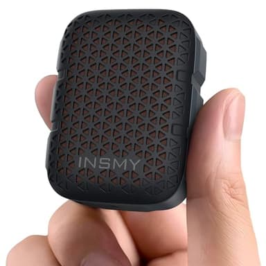INSMY Wearable Bluetooth Speakers,IP67 Waterproof,Clip-On Portable Small Personal Speaker/Clean Sound/Stereo Pair/Wireless 5.4/ENC Built-in Mic/Lightweight for Outdoor Golf Work Pool (Black) - Image 1