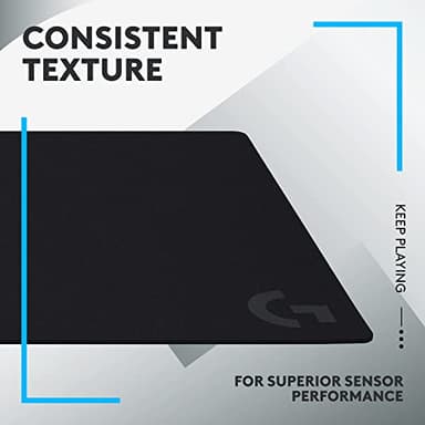 Logitech G840 XL Cloth Gaming Mouse Pad - 0.12 in Thin, Stable Rubber Base, Performance-Tuned Surface - Black - Image 4