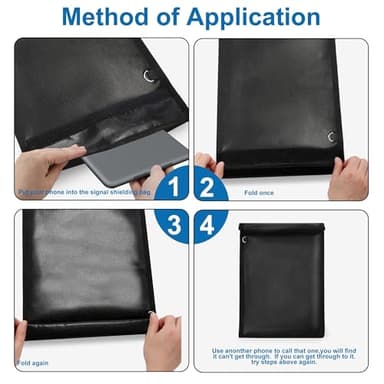 Faraday Bag 4 Pack – Waterproof & Fireproof Signal Blocking Pouch for Laptop, Tablet, Phone, Car Key – Anti-Theft & Anti-Tracking Faraday Cage Sleeve - Image 3