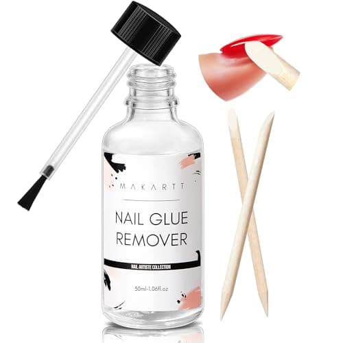 Makartt Nail Glue Remover for Press on Nails - 30ML Glueoff Easy Removal Versatile Debonder for Glue on Tips, Regular Polish, Quick Glues and Semi-Cured Sticker DIY Manicure Supply - Image 1