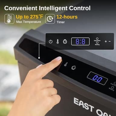 EAST OAK 30-inch Electric Smoker, Outdoor Smoker with Convenient Side Wood Chip Loader, 725 Sq Inches of Cooking, Digital Control and 4 Removable Racks for Outdoor Kitchen, BBQ, Backyard, Black - Image 6