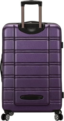Rockland Melbourne Hardside Expandable Spinner Wheel Luggage, Purple, Checked-Medium 24-Inch - Image 4