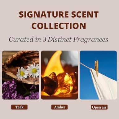 Car Air Freshener - Stone Air Freshener - Car Odor Eliminator for Visor Clip- Natural Scent Starter Kit, Vehicle Scent Diffuser for Cabin, Truck & SUV-Pack of 3 (Teak-Amber-Open Air)-CLIP INCLUDED - Image 3