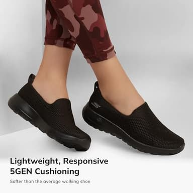 Skechers Women's Go Walk Joy Sneaker – 5GEN Cushioning, Air-Cooled GOGA Mat, Breathable Mesh Upper, Black, 7.5 Wide - Image 7