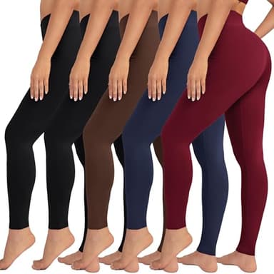 VALANDY Creamlush Women's Ankle Length Leggings High Waisted Tummy Control Stretch Yoga Pants Workout Running Tights(S-3XL) - Image 1