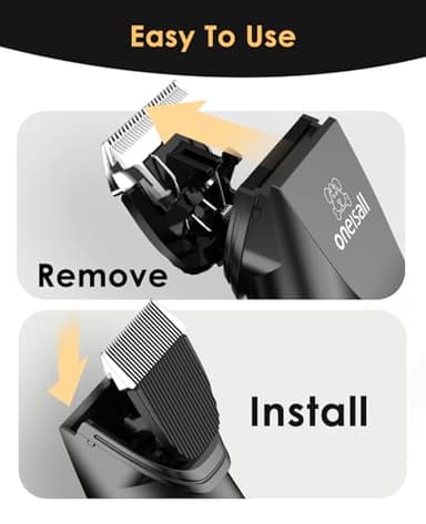 oneisall Quiet Cat Clippers for Matted & Long Hair, 2-Speed Cordless Pet Shaver Grooming Kit for Cats, Small Dogs & Animals (Black) - Image 7