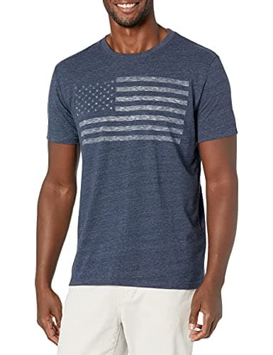 Lucky Brand mens Usa Flag Tee Shirt, American Navy, X-Large US - Image 1