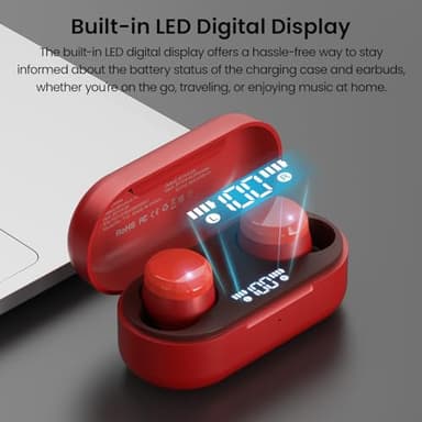 TOZO T12 Wireless Earbuds Bluetooth 5.3 Headphones, Call ENC Noise Cancelling Mic, 55Hrs Playtime App Customize EQ IPX8 Waterproof LED Digital Display Premium Sound Headset - Image 2