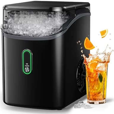 Silonn Nugget Ice Maker Countertop, Pebble Ice Maker with Soft Chewable Ice, One-Click Operation Ice Machine with Self-Cleaning, 33lbs/24H for Home,Kitchen,Office - Image 1