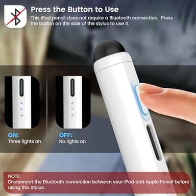 Pencil for Apple iPad 11th/10th/9th, 2X Fast Charge Stylus Pen for iPad, Palm Rejection, Tilt Sensitivity, Compatible with iPad A16/10/9/8/7/6, Pro M4/13/12.9"/11", Air M3/M2/5/4/3, Mini 7/6/5 - Image 7