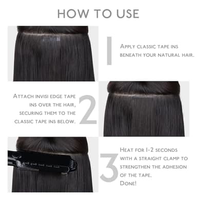 WENNALIFE Invisi Edge & Classic Tape in Hair Extensions Human Hair, 18 Inch 50g 20pcs(10pcs Invisi Edge & 10pcs Classic) Platinum Blonde Invisible Luxury Remy Hair Natural Seamless Injected Tape Ins - Image 7