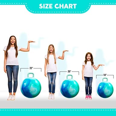 EVERICH TOY Hopper Ball, Clouds Hopping Toys for Kids, 20 Inch Bouncy Ball with Handle, Inflatable Bouncing Hoppity Hop Toys for Boys and Girls Gifts - Image 4