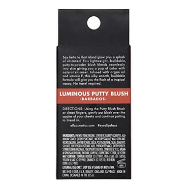 e.l.f. Luminous Putty Blush, Putty-to-Powder, Buildable Blush With A Subtle Shimmer Finish, Highly Pigmented & Creamy, Vegan & Cruelty-Free, Barbados - Image 4