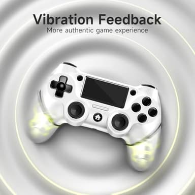 AceGamer 2 Pack for PS4 Controller, Wireless Controller for PS4/Pro/Slim/PC, with Non-Slip Grip of Both Sides and 2 USB-C Cable! (Black and White) - Image 5
