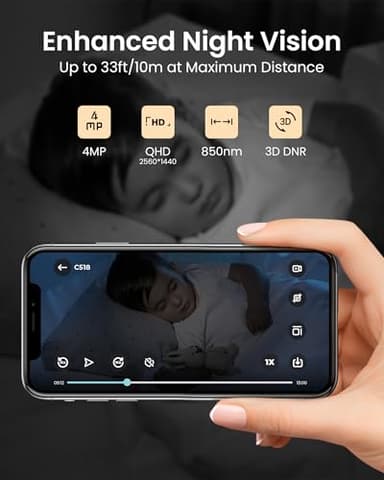 ZOSI C518 4MP Indoor Pan/Tilt Smart Home Security Camera for Pet Dog Baby Monitor,2.4G/5G Dual-Band Plug-in WiFi Cam,Auto-Tracking,Night Vision,Human Detection,2 Way Audio,Cloud&Memory Card Storage - Image 7