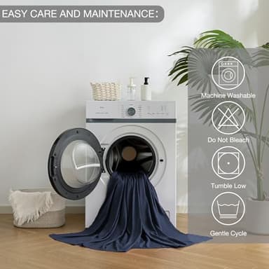 Yibeizi Navy Blue Sheet Set Twin Size, Kids Bedsheets Microfiber Deep Pocket Cute Bed Sheet & Pillowcase Sets 3 Pieces - Image 6