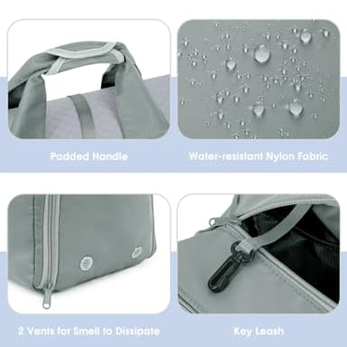 sportsnew Yoga Gym Bags for Women with Shoes Compartment and Wet Dry Storage Pockets with Adjustable Yoga Mat Holder, Grey - Image 3