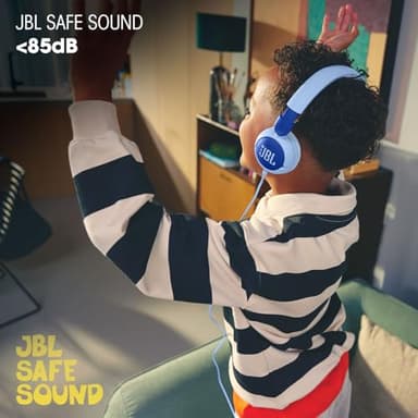 JBL Junior 320 - Wired on-Ear Kids Headphones Safe Sound (<85dB), Built-in mic, Fit for Kids and Customizable with Included Stickers (Purple) - Image 3