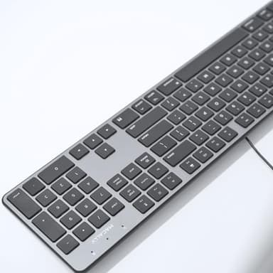 Macally Slim USB Wired Keyboard for Mac - Full Size Apple Key Board - Scissor Keycaps for Mac mini, MacBook Pro, MacBook Air, iMac Keyboard USB C. - Image 7