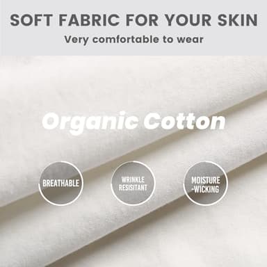 maamgic Men's Classic-fit 5.5" Cotton Casual Shorts Elastic Waistband with Multi-Pocket Daily Wear Walking Summer Outfit White 32 - Image 5