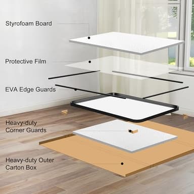 CIRCUMI Black Bathroom Mirror, 30"x30" Rectangular Mirror with Deep Metal Frame, Rounded Corner, Tempered Glass, Square Mirror for Wall, Oversink, Bedroom, Living Room, Vanity, Entryway, Crystal-Clear - Image 8