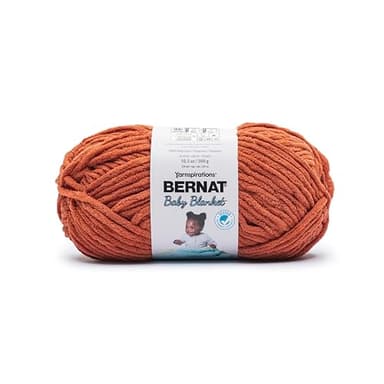 Bernat Baby Blanket Terracotta Yarn - 1 Pack of 300g/10.5 oz - 100% Polyester - #6 Super Bulky - 220 Yards - Knitting/Crochet - Image 1