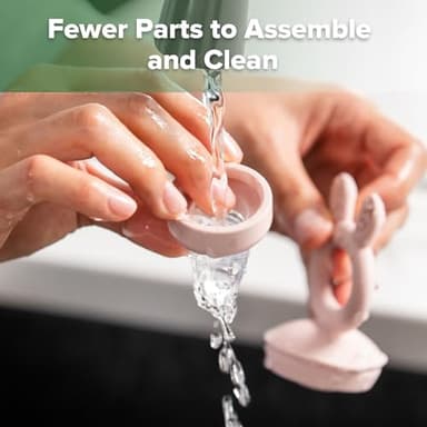 Haakaa Baby Fruit Food Feeder & Mini Freezer Nibble Tray Combo, Breastmilk Popsicle Molds for Baby Cooling Relief, BPA Free Silicone Feeder for Safe Infant Self Feeding, 4 Month+ (Blush) - Image 6