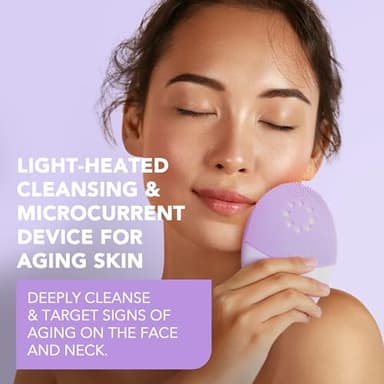 FOREO Luna 4 Plus Facial Cleansing Brush - Red Light Deep Thermo Cleansing - Anti Aging Microcurrent Facial Device - Sensitive Skin - Image 2