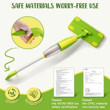Toddler Spray Mop-Montessori Toys Mini Size Cleaning Mini Mop That Really Spray -Kid Pretend Play Toys Gift for Toddlers Girls Boys - Image 2