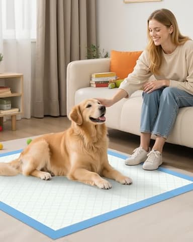 50-Pack X-Larg Puppy Pads - 34" x 28" Extra Large Pee Pads for Dogs with 6-Layer Leakproof Protection, Quick-Dry and Disposable Dog Pads with High Absorbency for Easy Potty Training - Image 8