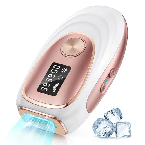 LYSMOSKI Laser Hair Removal, IPL Hair Removal with Ice-Cooling System for Painless & Long-Lasting Result, Safe At-Home Hair Remover Device for Armpits Back Legs Arms Face Bikini Line, Rose Gold - Image 1