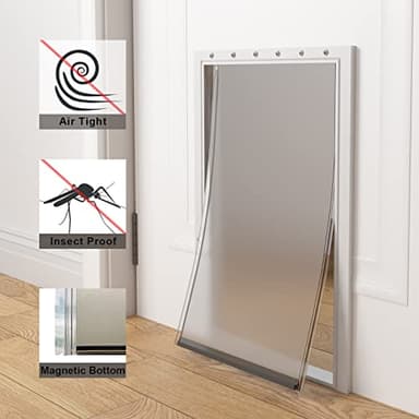 Extra Large Dog Door Replacement Flaps with Screws, Compatible with PetSafe Freedom Doggie Doors PAC 11-11040, Measures 13 1/8”x 24 7/8”, Flexible, Durable, BPA-Free, Weather Resistant Materials - Image 3