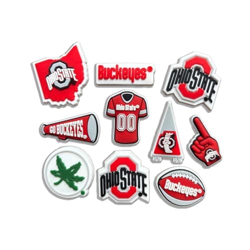 MATHARAGO 8 9 10 11 Pcs Shoe Charms for sports fans Decoration, Different Team Shoes Accessories for Boys Girls Kids Adults Women Men Party Favors Birthday Gifts(YDD-10P-008) - Image 1