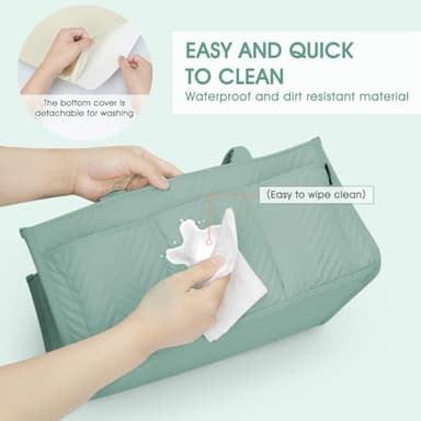 Skycase Large Diaper Caddy Organizer, Baby Organizers and Storage for Newborn Essentials Must Haves, Nursery Storage Basket for Baby Shower Gifts, Baby Registry Search for Boy or Girl - Green - Image 5