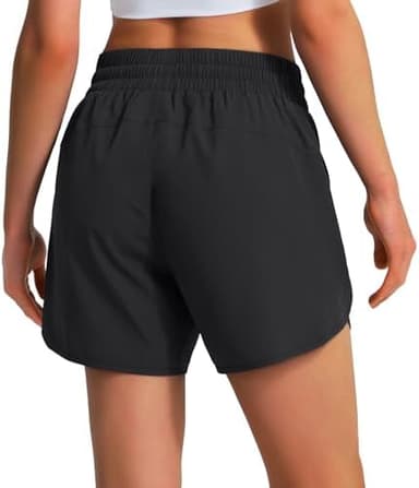 Ksmien Women's 5" Athletic Running Shorts Quick Dry Lightweight Workout Gym Shorts with Zipper Pockets UPF 50+ - Image 4