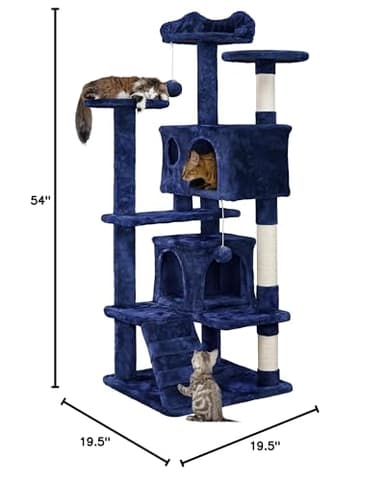 Yaheetech 54in Cat Tree Tower Condo Furniture Scratch Post for Kittens Pet House Play - Image 10
