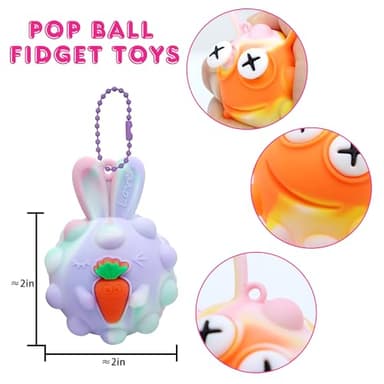 KissFree 18 PACK Animal Pop Balls Party Favors for Kids,3D Pop Balls Fidget Toys,Birthday Gifts for Boys & Girls,Goodie Bag Stuffers,Pinata Stuffers,Carnival Prizes,Treasure Box Toys,Kids Prizes - Image 2