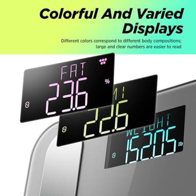 RunStar Digital Bathroom Scale for Body Weight, Body Fat, BMI 28 Measurements, Innovative 8-Electrode Smart Scales FSA&HSA Eligible with Voice Prompt Function High Accurate Bluetooth Weight Machine - Image 2