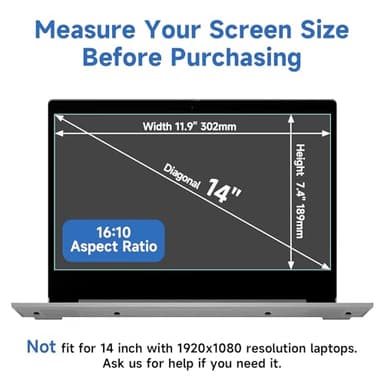2 Pcs 14 Inch (1920x1200P) Laptop Blue Light Screen Protector, Reduce Eye Strain Anti Glare Blue Light Blocking Screen Protector for 14’’ with 16:10 Resolution HP/Dell/Acer/Asus/Samsung/Lenovo - Image 7