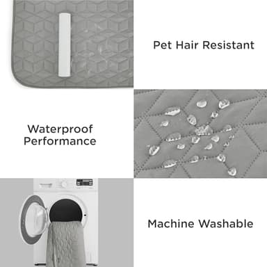 Bedsure 100% Waterproof Couch Cover for Dogs Washable - Non Slip Waterproof Dog Blanket for Couch Sofa, Lightweight Furniture Protector Durable for Pet Cat Puppy with Non-Slip Bottom, Grey, 30x70IN - Image 4