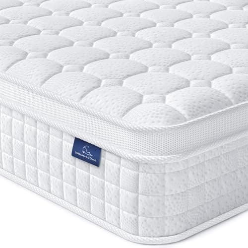 Vesgantti 12 Inch Multilayer Hybrid Twin XL Mattress - Multiple Sizes & Styles Available, Ergonomic Design with Memory Foam and Pocket Spring, Medium Firm Feel, White - Image 1