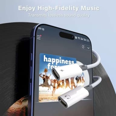 Subynanal USB C to Lightning Headphone Audio Adapter,Lighting to USBC Adaptor with Earphone &Charge,Type to iPhone Converter (Dual C to Headphones Adapter) - Image 3