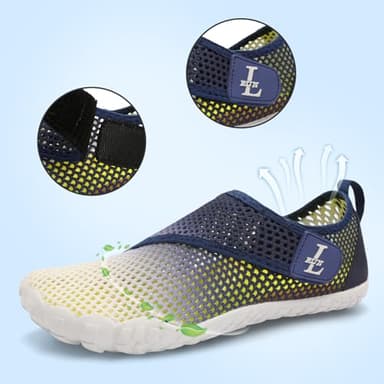 L-RUN Barefoot Womens Shoes Summer Water Shoes Mens Outdoor Non-Slip Garden Shoes White M US (Women 5.5, Men 4)=EU36 - Image 3