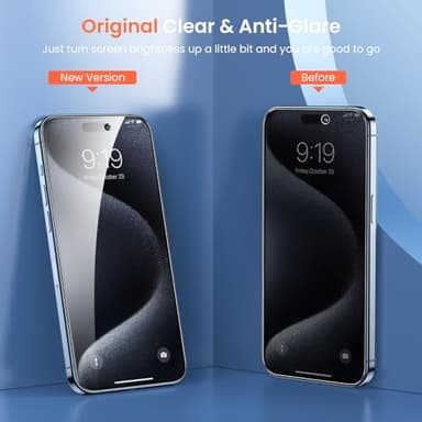 Fotbor [3+3 Pack for iPhone 15 Pro MaxPrivacy Screen Protector & Camera Lens Protector,Privacy 15 Pro Max,Anti Spy Private Tempered Glass Easy Installation Kit 6.7 Inch Accessories,Black (D-1) - Image 3