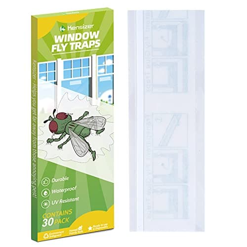Kensizer 30-Pack Window Fly Traps for Indoors, Paper Sticky Strips, Fly Catcher Clear Windows Trap for Home, House Fly Killer Lady Bug Traps - Image 1