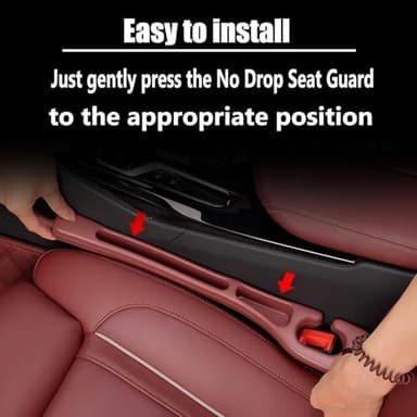 No Drop Seat Guard,Car Seat Gap Filler,Drop seat Gap fillers Between Seat and Console Stop Things from Dropping (Black - Image 4