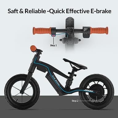 5TH WHEEL K8 Electric Bike for Kids, 250W Electric Balance Bike Ages 3-5 Years Old, Kid Electric Motorcycle with 3 Speed Modes, 12 inch Inflatable Tire and Adjustable Seat - Image 6