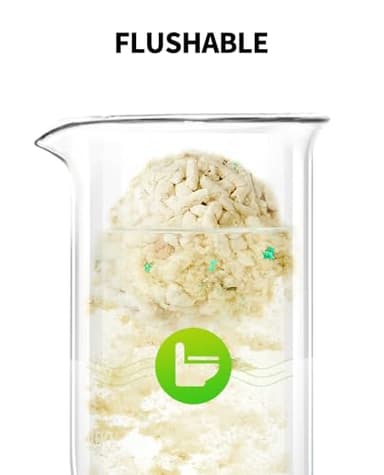 PETKIT Upgraded Clump+ Tofu Mixed Cat Litter, Water Flushable,Ultra Absorbent and Fast Drying, 100% Natural Ingredients Clumping Litter, Dust-Free Low Tracking Bentonite Litter (5.2lb×3bags) - Image 7