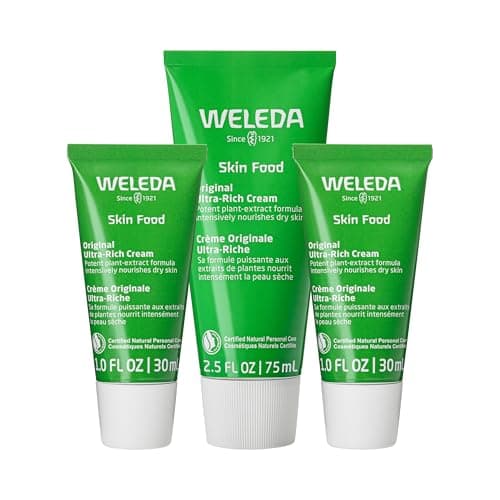 Weleda Skin Food Original Ultra-Rich Body Cream Trio, 3 Piece Set, 2.5 Fluid Ounce (Pack of 1), 1 Fluid Ounce (Pack of 2), Plant Rich Moisturizer and Lip Care with Chamomile and Calendula - Image 1